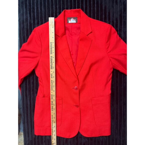 Vintage Toffee Women’s Red Dress Suit Blazer Size Medium - Picture 4 of 7
